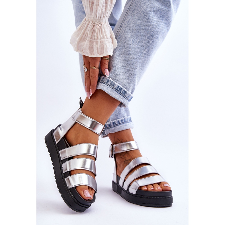FM1 Sandals On A Massive Platform Silver Lisbona 2