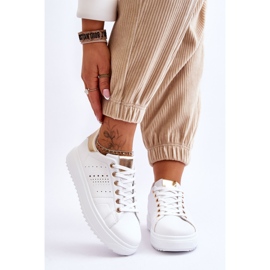 Women's Sports Shoes White and Gold Be First! 1