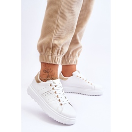Women's Sports Shoes White and Gold Be First! 2