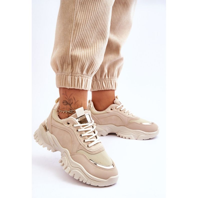 Classic Platform Sneakers Beige Need It 2