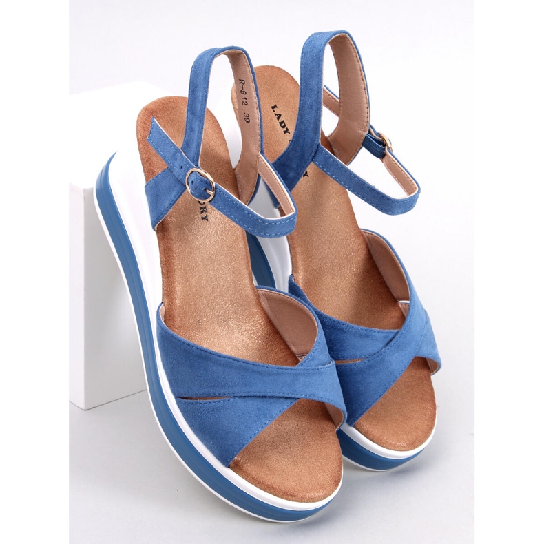 Winkler Blue wedge sandals 1