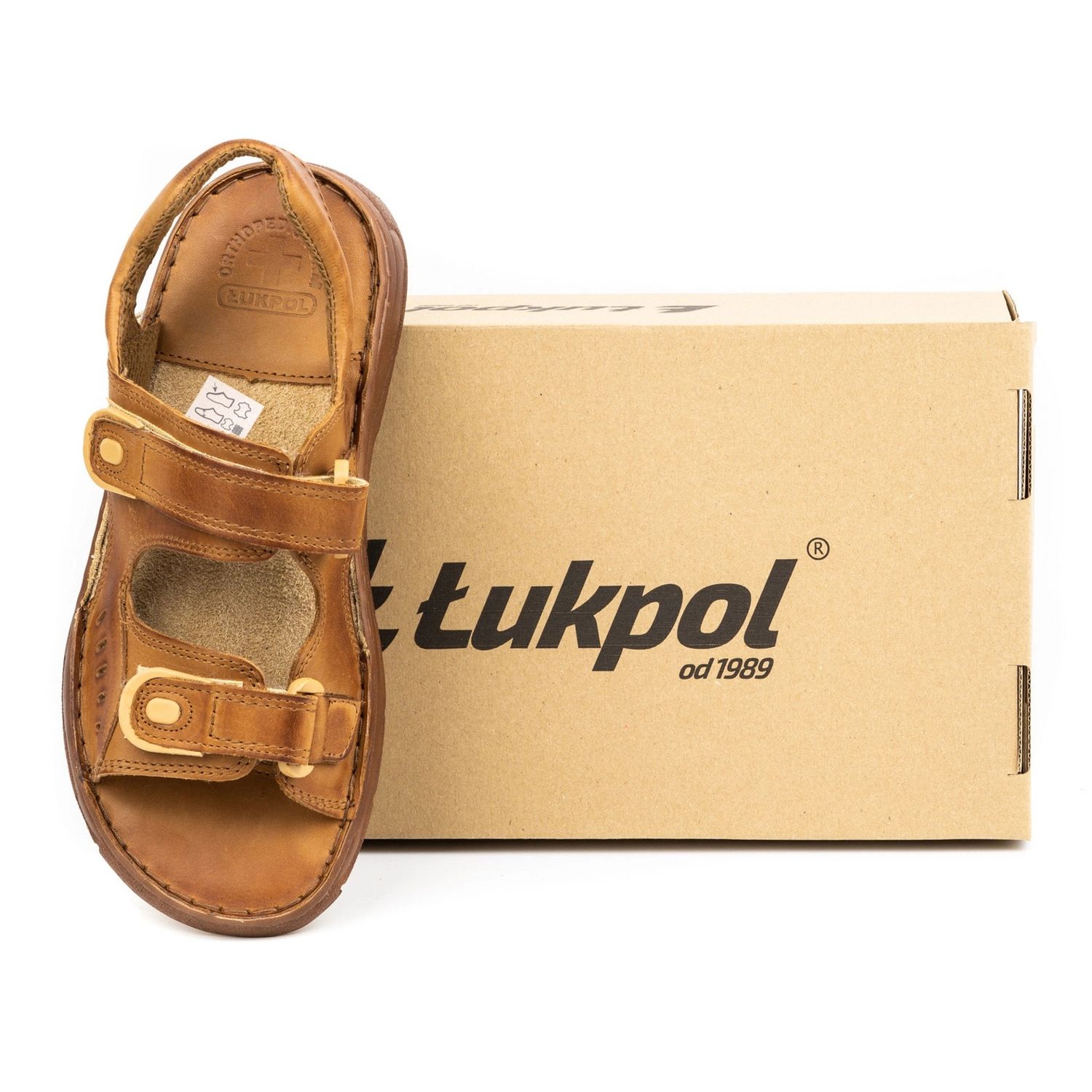 UKPOL Leather men s sandals 812 brown