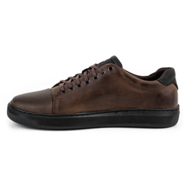 Polbut Leather men's shoes 2109 brown 1