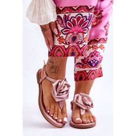 Women's Flip Flops With Fabric Rose Nude Carisma pink 1