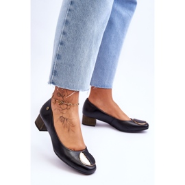 Leather Low Heel Pumps Maciejka 05960-01 Black 2 Leather Low Heel Pumps Maciejka 05960-01 Black 2