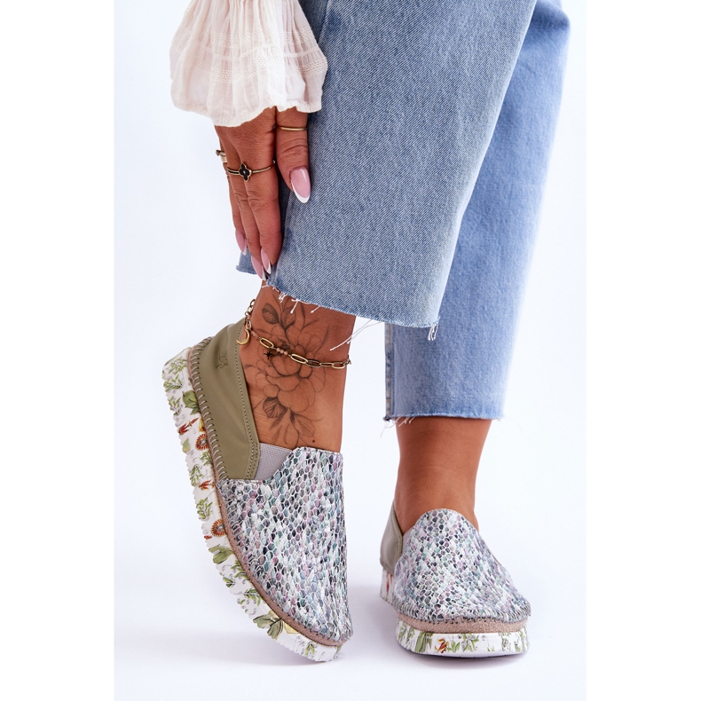 Women's Leather Slip-on Shoes Maciejka 03512-51 Green 1 Women's Leather Slip-on Shoes Maciejka 03512-51 Green 1