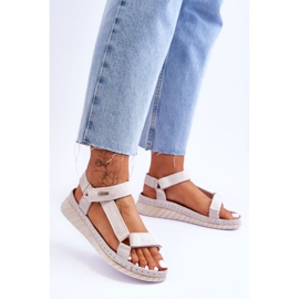 Suede Velcro Sandals Big Star LL276014 beige 2