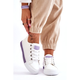 PS1 Women's Low Sneakers With Jets White-Purple Demira 2