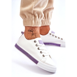 PS1 Women's Low Sneakers With Jets White-Purple Demira 4