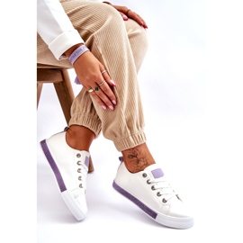 PS1 Women's Low Sneakers With Jets White-Purple Demira 6