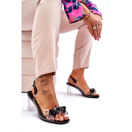 S.Barski Fashionable Sandals With Black Terrance Beads 1