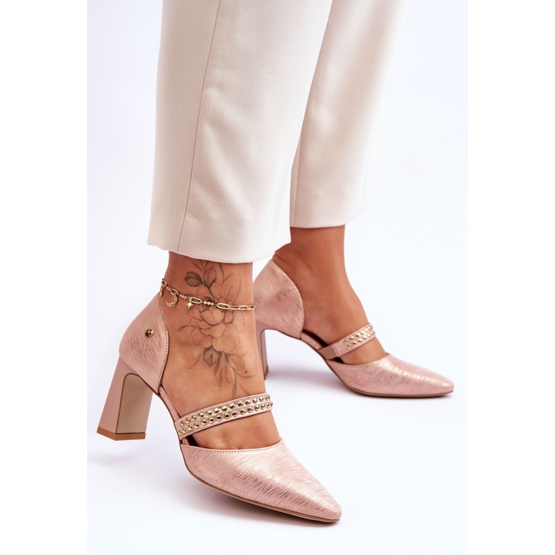 Leather Pumps With Belt Maciejka 05950-33 Pink 2 Leather Pumps With Belt Maciejka 05950-33 Pink 2