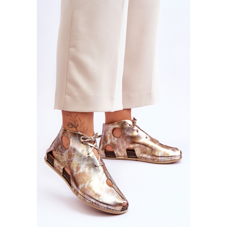 Maciejka Light Leather Boots 03426-42 Gold golden 2