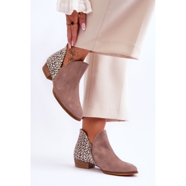 Maciejka Leather Boots With Spots 04091-55 Dark Beige 2