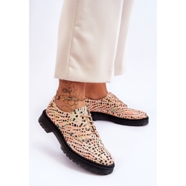 Women's Oxford Leather Shoes Maciejka 04087-18 Orange-Black 2 Women's Oxford Leather Shoes Maciejka 04087-18 Orange-Black 2