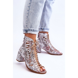 Leather Openwork Boots Maciejka 04040-11 White 2