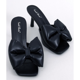 Ellie Black Bow Stiletto Heel Sandals 1 Ellie Black Bow Stiletto Heel Sandals 1