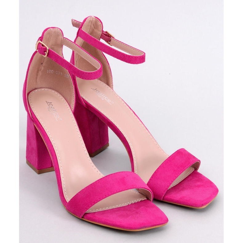 Aisha Fuchsia heel sandals pink 1