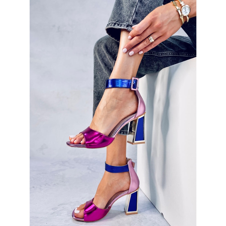 Seastar Geometric heel sandals from Marshmello Rose pink 2