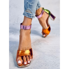 Geometric heel sandals from Marshmello Orange 2