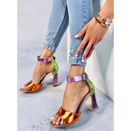 Geometric heel sandals from Marshmello Orange 1