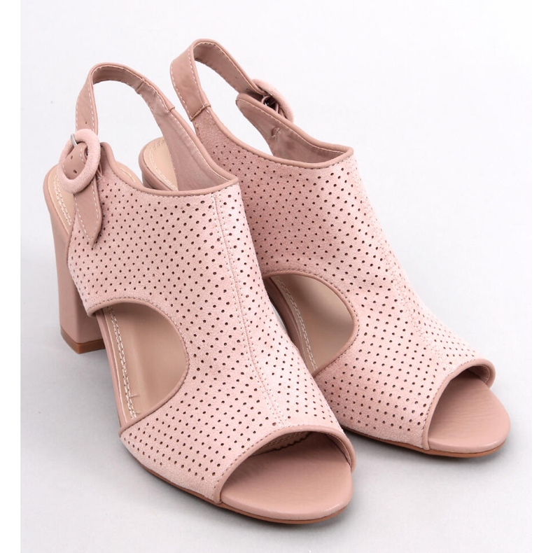 Morillo Pink openwork heeled sandals 1