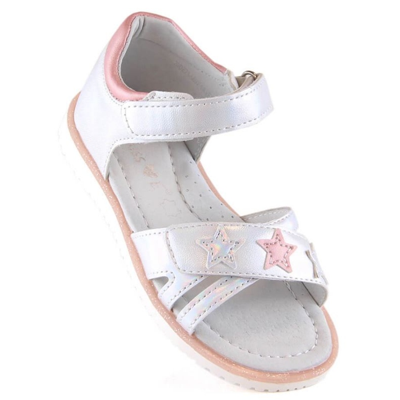 Velcro sandals Miss Jr EVE427B silver 1