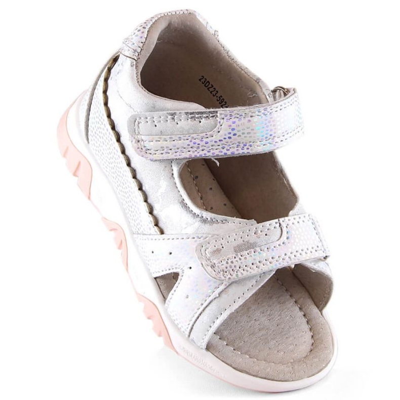 Miss Jr EVE429 white velcro sandals 1 Miss Jr EVE429 white velcro sandals 1