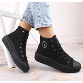 Platform ankle sneakers Big Star W INT1875A black 1