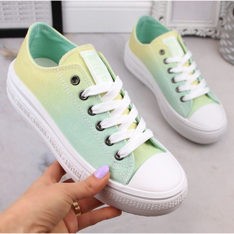 Platform sneakers Big Star W INT1876A ombre green 1
