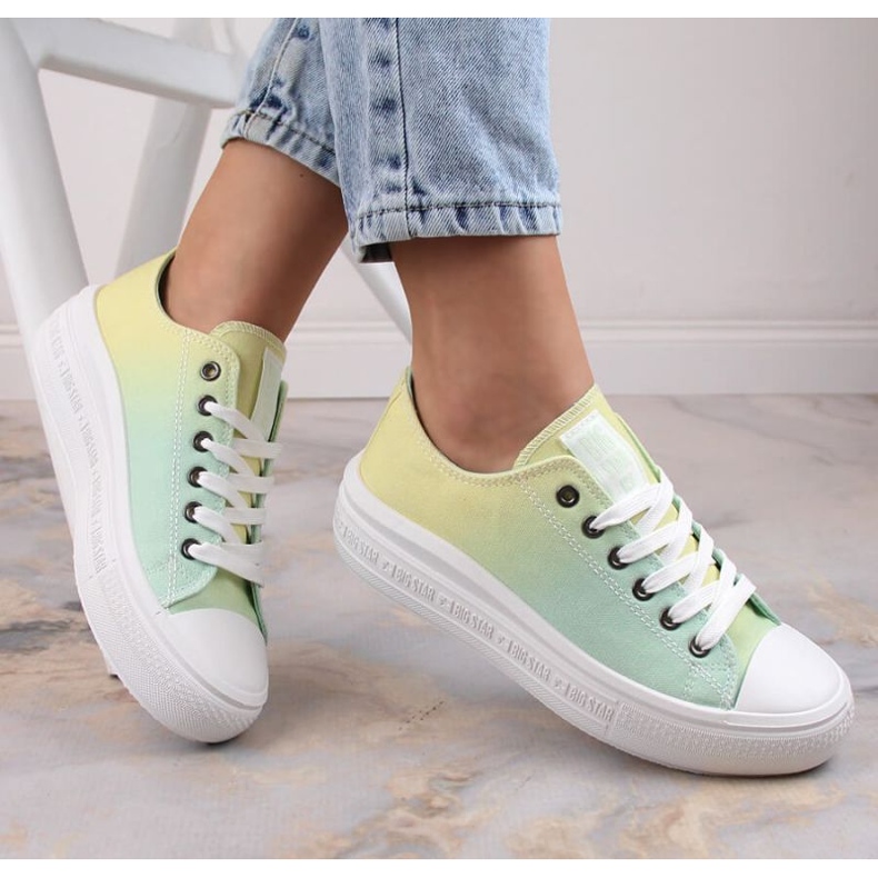 Platform sneakers Big Star W INT1876A ombre green 2
