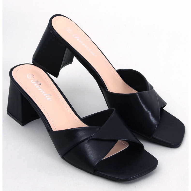 BM Poncia Black low heel sandals 1