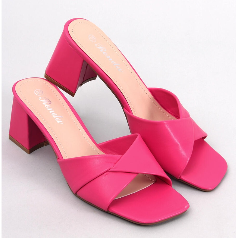 BM Poncia Fuchsia low heel sandals pink 1