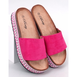 BM Flip-flops with decorated soles from Donnie Fuchsia pink 1