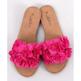 Corey Fuchsia Flower Slippers pink 1