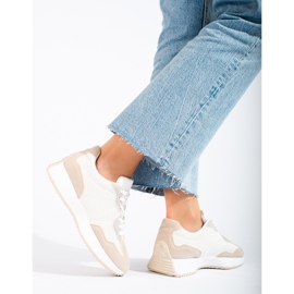 TRENDI Casual Sports Shoes On The Platform beige white grey 1