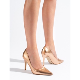 Women's gold high heels golden 1