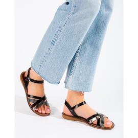 Women's black leather sandals by W. Potocki 1 Women's black leather sandals by W. Potocki 1