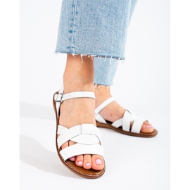 W. Potocki Women's leather sandals Potocki white 1