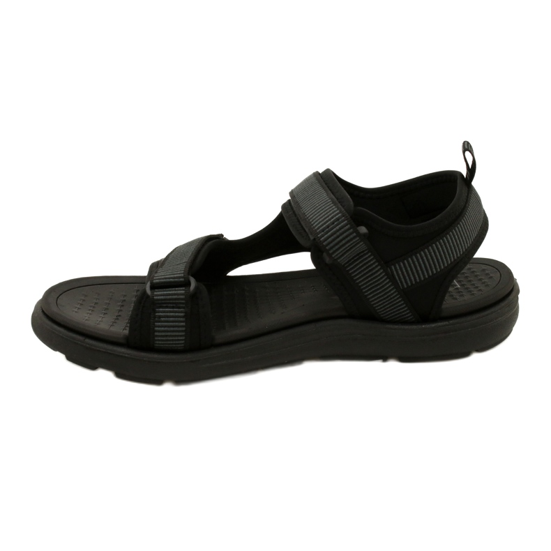 Black men's sports sandals with Velcro News 23MN11-5623 3 Black men's sports sandals with Velcro News 23MN11-5623 3