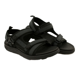 Black men's sports sandals with Velcro News 23MN11-5623 6 Black men's sports sandals with Velcro News 23MN11-5623 6