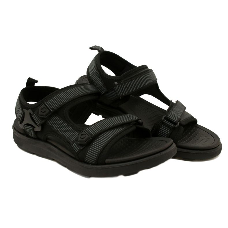 Black men's sports sandals with Velcro News 23MN11-5623 6 Black men's sports sandals with Velcro News 23MN11-5623 6