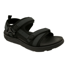 Black men's sports sandals with Velcro News 23MN11-5623 2 Black men's sports sandals with Velcro News 23MN11-5623 2