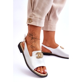 Women's Sandals With Decoration S.Barski KV-2775-49 Silver 2 Women's Sandals With Decoration S.Barski KV-2775-49 Silver 2