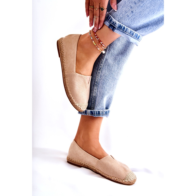 PG1 Women's Slip-on Suede Espadrilles Beige Corry 5