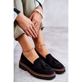 Vinceza Women's Suede Shoes On The Black Unni Platform 4