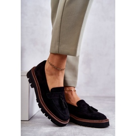 Vinceza Women's Suede Shoes On The Black Unni Platform 2