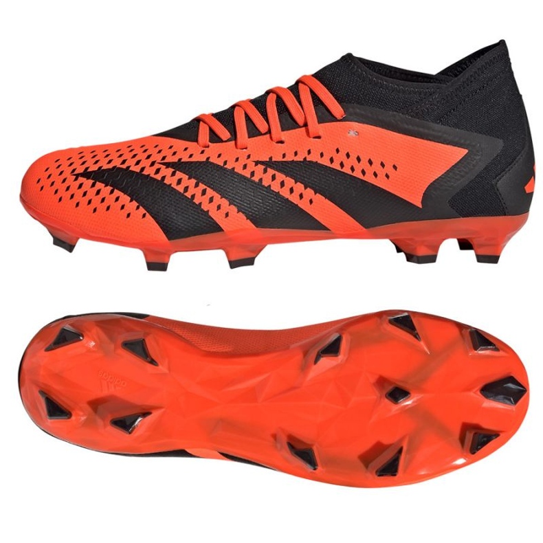 Adidas Predator Accuracy.3 Fg M GW4591 soccer shoes oranges and reds 1