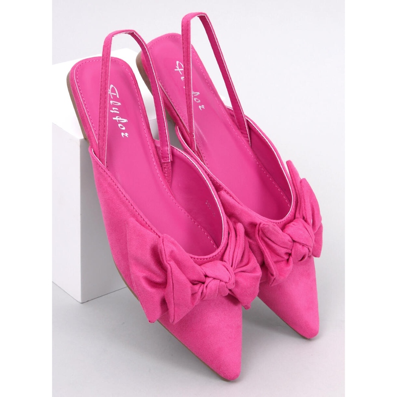 BM Geffen Fuchsia bow slippers pink 1