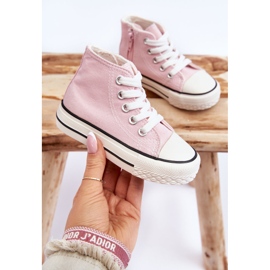 FR1 Children's High Sneakers Light Pink Filemon Zipper 1